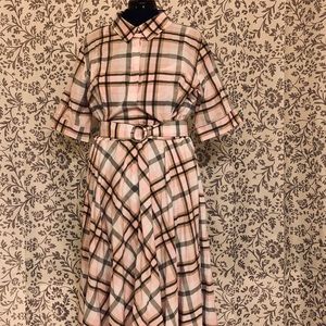 eshakti Dresses - EShakti cotton plaid dress 18W / 1X eshakti Dresses - EShakti cotton plaid dress 18W / 1X